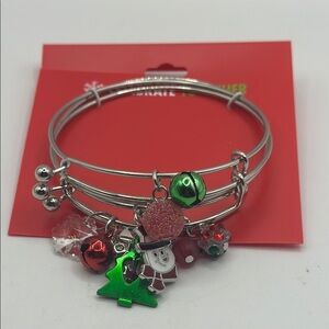 Festive Silver Charm Bracelet Set